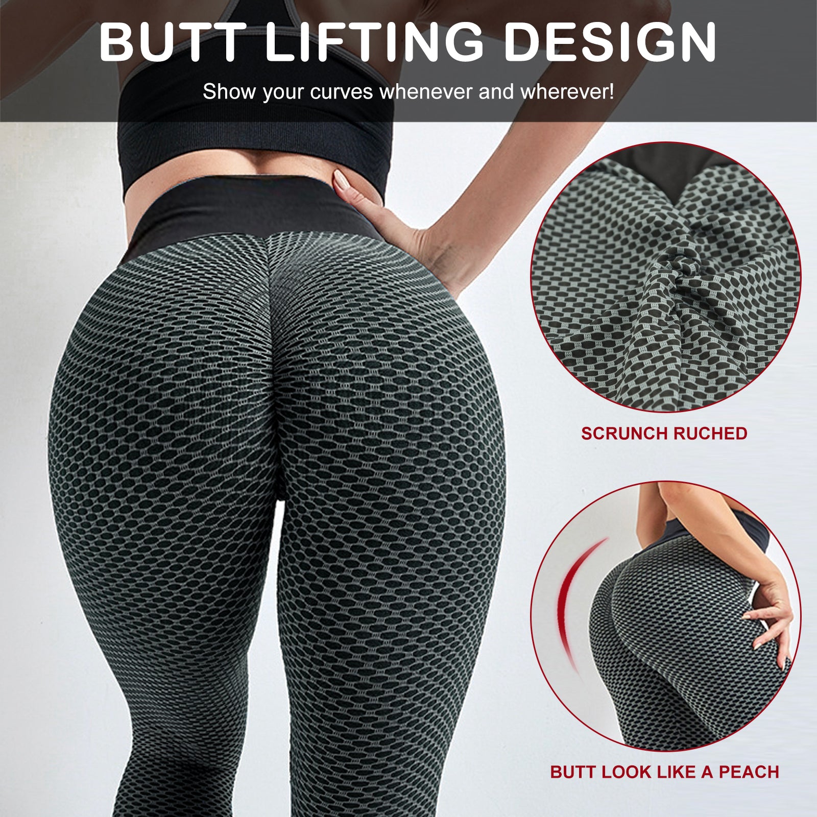 TIK Tok Leggings Women Butt Lifting Workout Tights Plus Size Sports High Waist Yoga Pants Small Amazon Banned - GSINAS.com