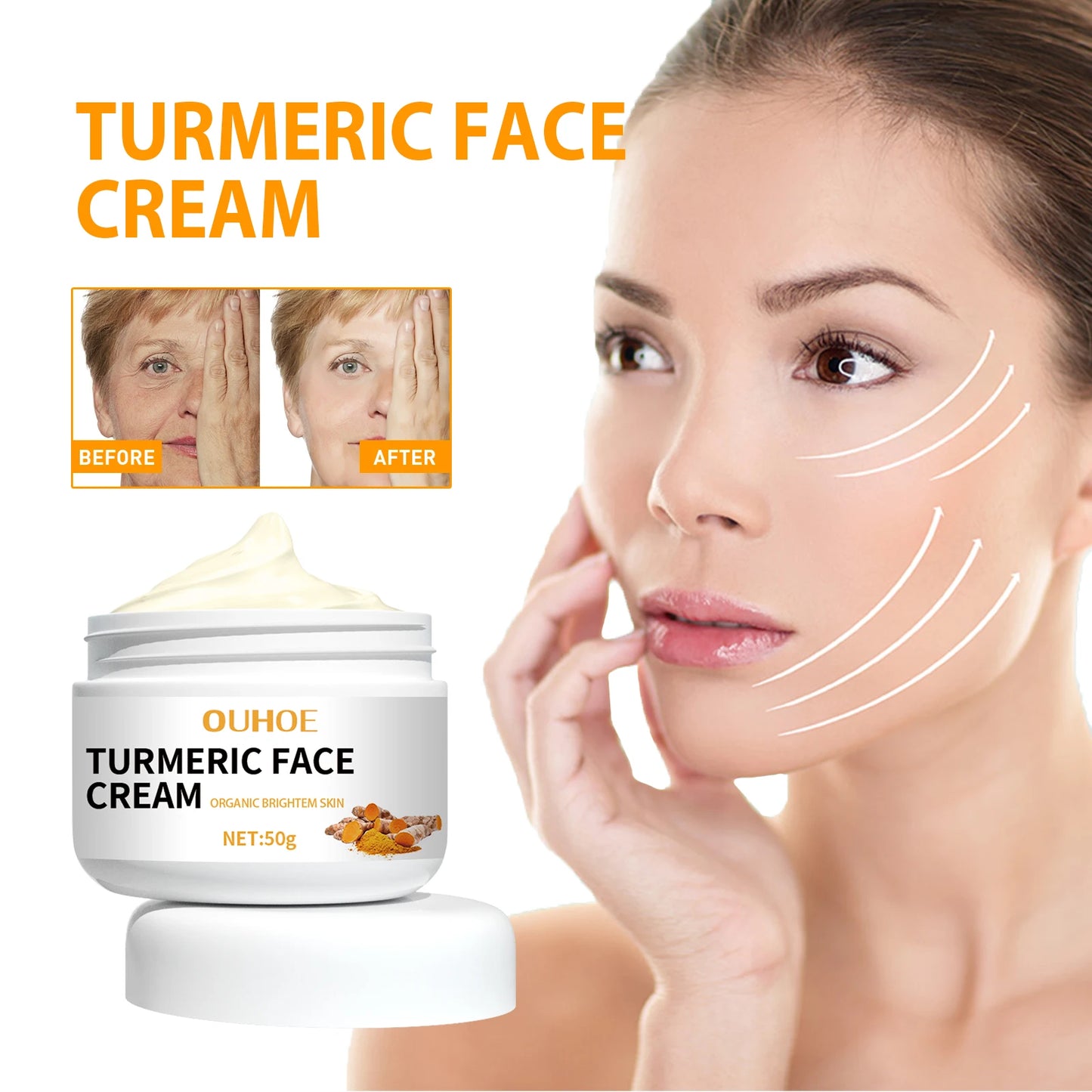 Turmeric Face Cream Remove Melanin Brighten Skin