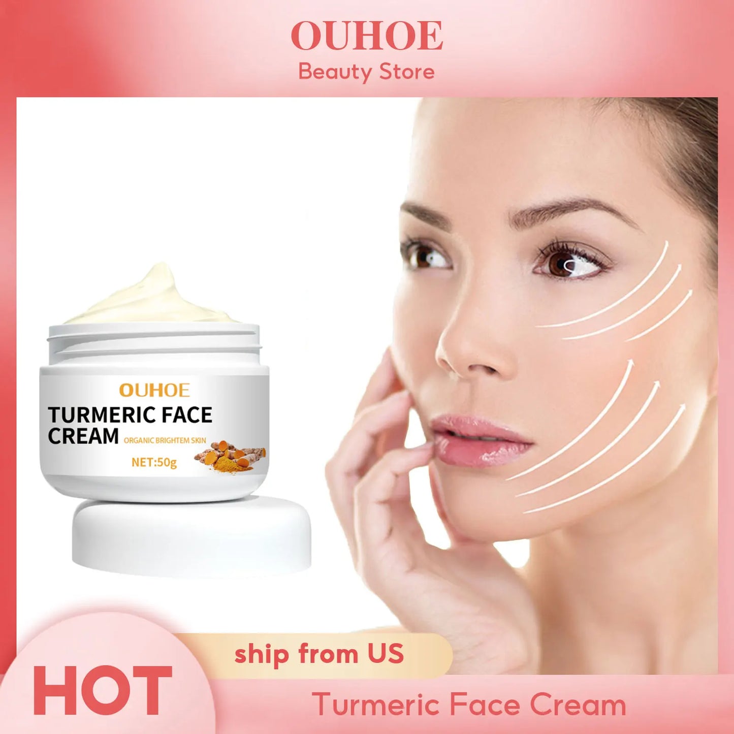 Turmeric Face Cream Remove Melanin Brighten Skin