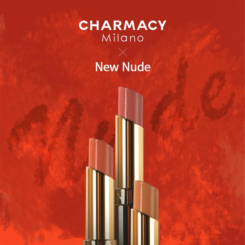 CHARMACY Nude Moist Luxury Lipstick 8 Natural Colors  Easy to Wear Lip Stick Red Shimmer Lipsticks Women Beauty Cosmetic - GSINAS.com