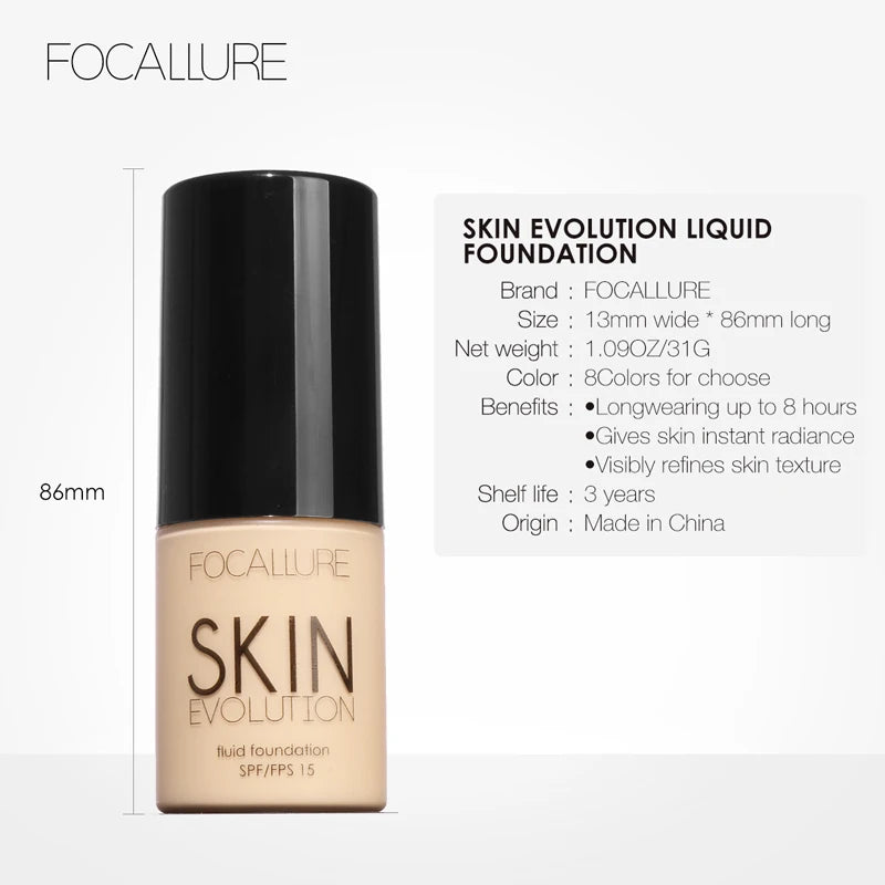 Wholesale FOCALLURE Face Makeup Foundation Makeup Base Liquid Foundation Concealer Whitening Moisturizer Oil-control Cosmetics