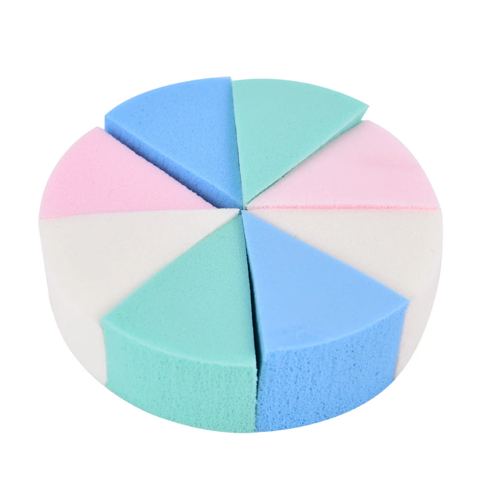 8pcs Makeup Sponge Triangle Shaped  Candy Color Soft Magic Face Cleaning Cosmetic Puff Cleansing Wash Face Makeup Esponja - GSINAS.com