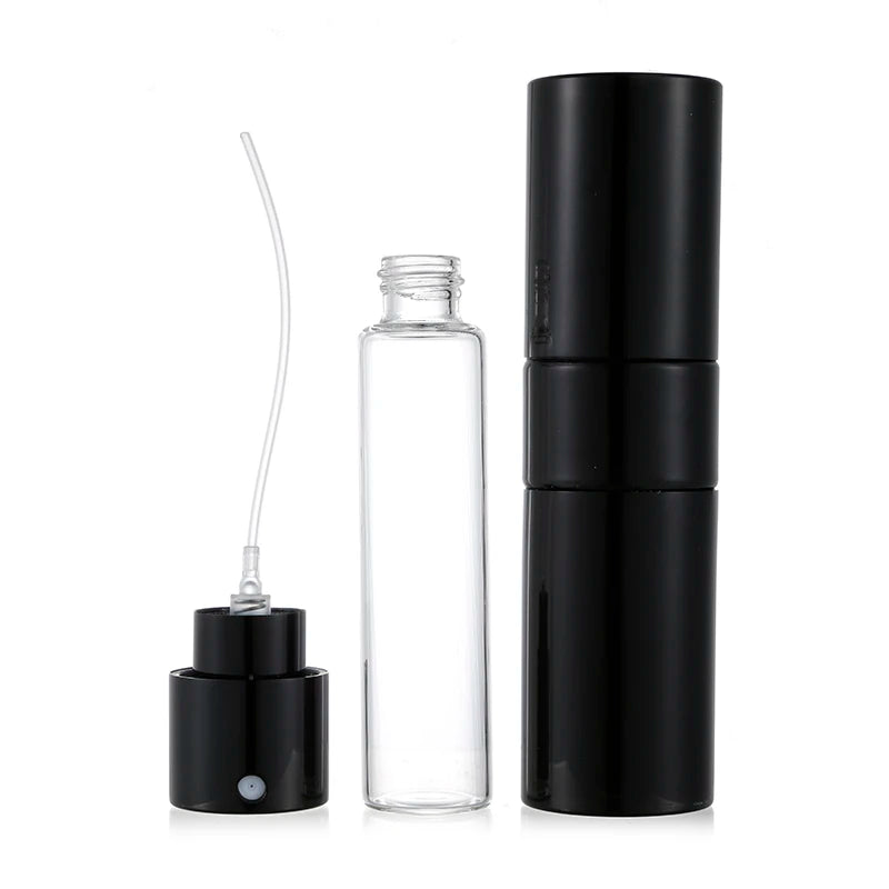 Metal Aluminum Portable Perfume Bottle - Refillable 15ml or 20ml Empty Cosmetic Spray Bottle for Travel Sub-bottle and Liner Glass.