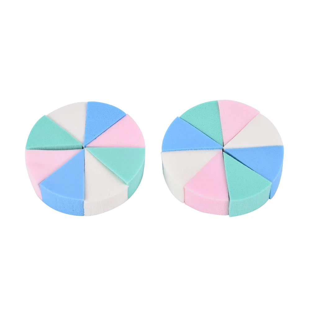 8pcs Makeup Sponge Triangle Shaped  Candy Color Soft Magic Face Cleaning Cosmetic Puff Cleansing Wash Face Makeup Esponja - GSINAS.com