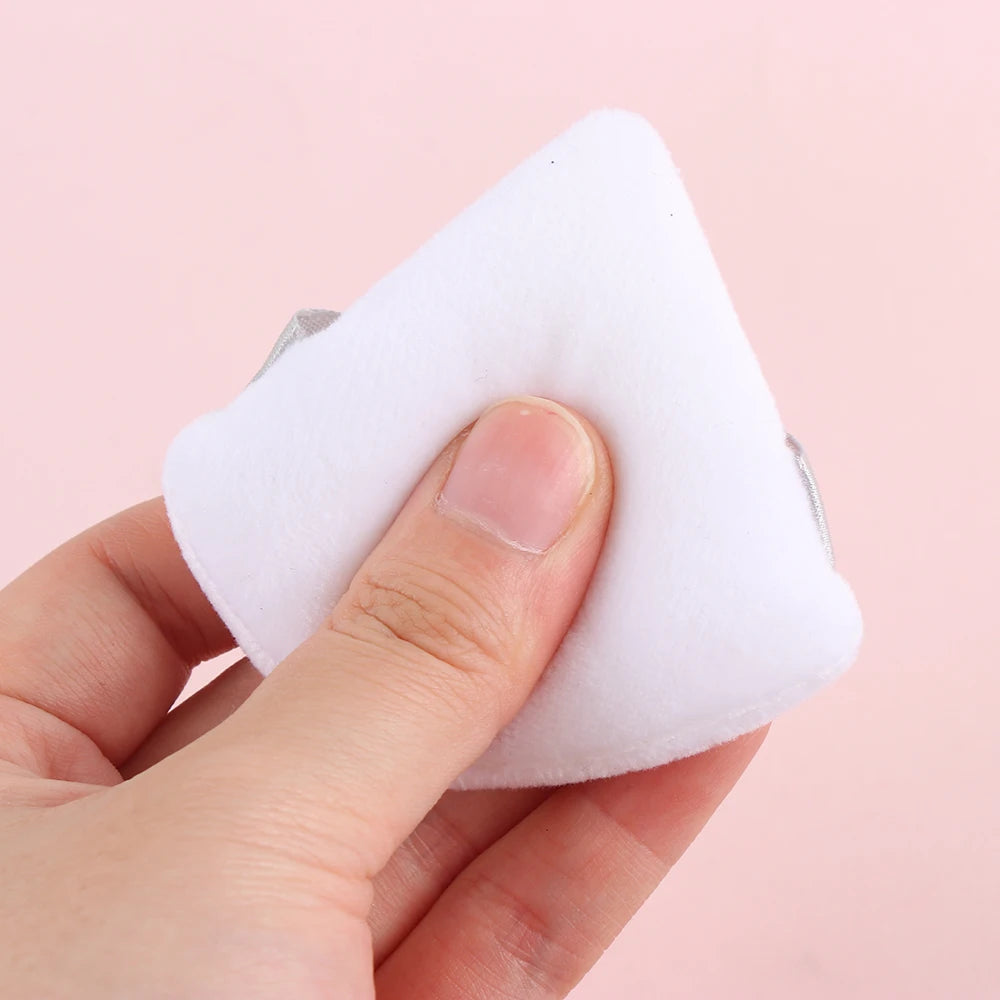 Mini Triangle Velvet Makeup Sponge - Washable Cotton Powder Puff for Cosmetics - GSINAS.com