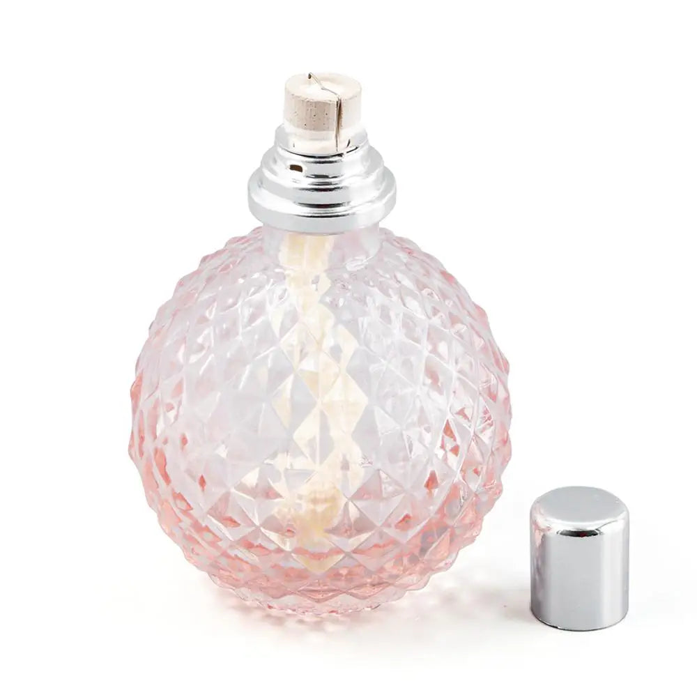 Catalytic Pineapple Fragrance Diffuser - Tan Lamp Wick with Aromatherapy Oil for Fragrant Glass Bottle and Ceramic Burner Gift.