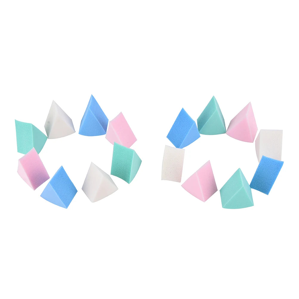 8pcs Makeup Sponge Triangle Shaped  Candy Color Soft Magic Face Cleaning Cosmetic Puff Cleansing Wash Face Makeup Esponja - GSINAS.com