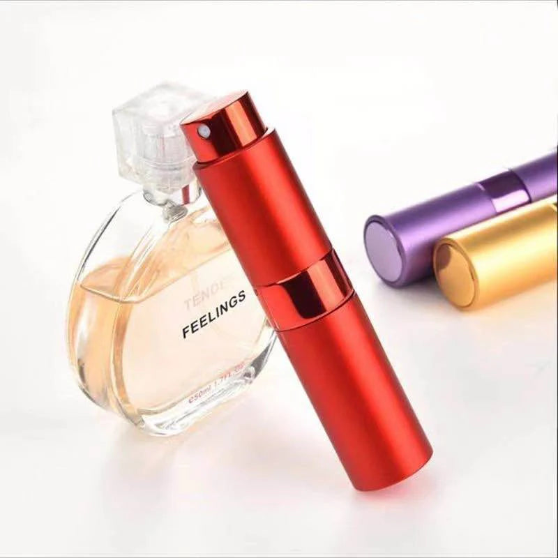 Metal Aluminum Portable Perfume Bottle - Refillable 15ml or 20ml Empty Cosmetic Spray Bottle for Travel Sub-bottle and Liner Glass.