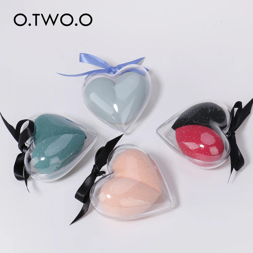 O.TWO.O 2pcs/set Soft Sponge Makeup Smooth Blending Face Liquid Foundation Concealer Cream Cosmetic Puff With Box 4 Colors - GSINAS.com