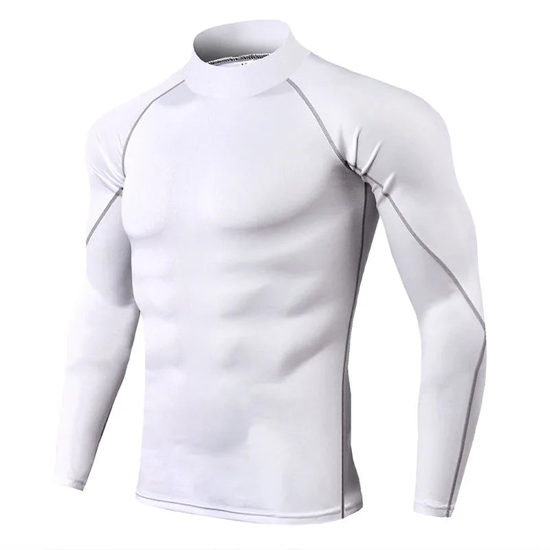 Thermal Underwear for Men: High Collar, Quick Dry, Compressed Design for Comfort and Warmth.