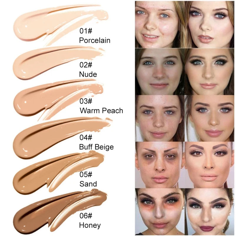 Soft Matte Liquid Foundation Light Cream Long Lasting Waterproof Face Makeup Full Coverage Natural Oil Control Concealer - GSINAS.com