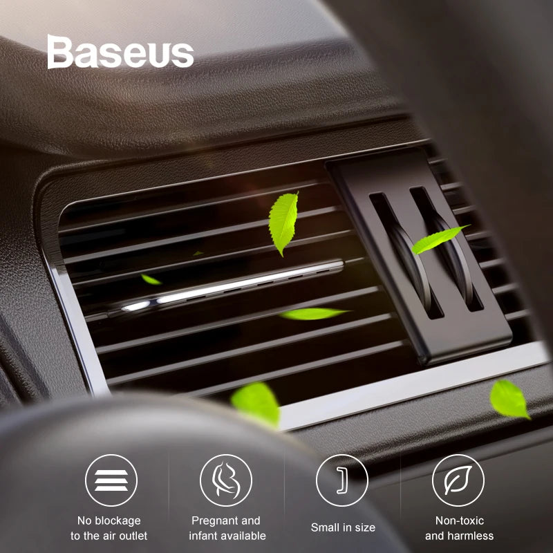 Baseus Car Air Freshener For Auto Aroma Car Perfume Refresher Air Vent Car Fragrance Diffuser Freshner Solid Smell Parfum Scent