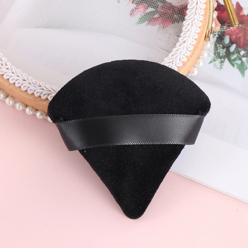 Mini Triangle Velvet Makeup Sponge - Washable Cotton Powder Puff for Cosmetics - GSINAS.com