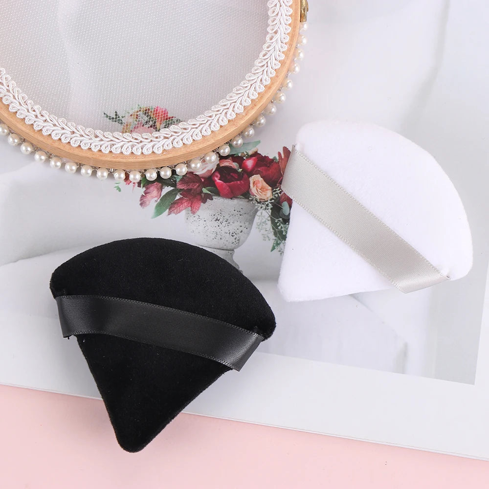 Mini Triangle Velvet Makeup Sponge - Washable Cotton Powder Puff for Cosmetics - GSINAS.com