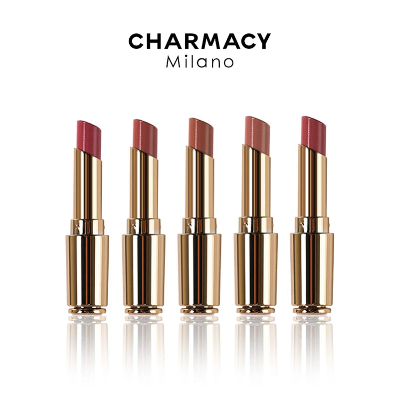 CHARMACY Nude Moist Luxury Lipstick 8 Natural Colors  Easy to Wear Lip Stick Red Shimmer Lipsticks Women Beauty Cosmetic - GSINAS.com