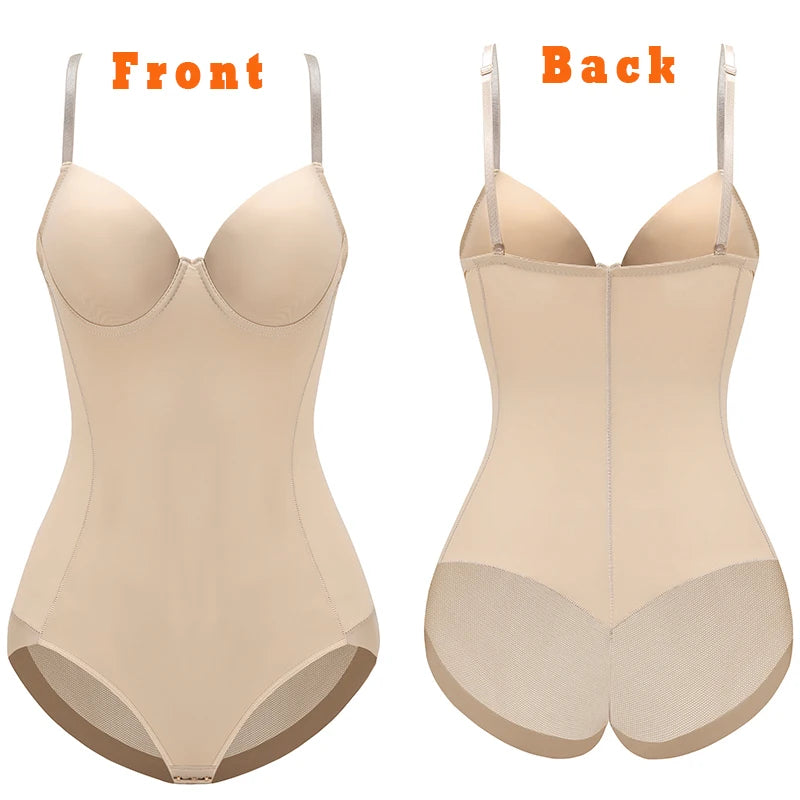 Smooth Silk Bodysuit Shapewear - Slimming Tummy Shaper Underwear for a Sexy Silhouette.