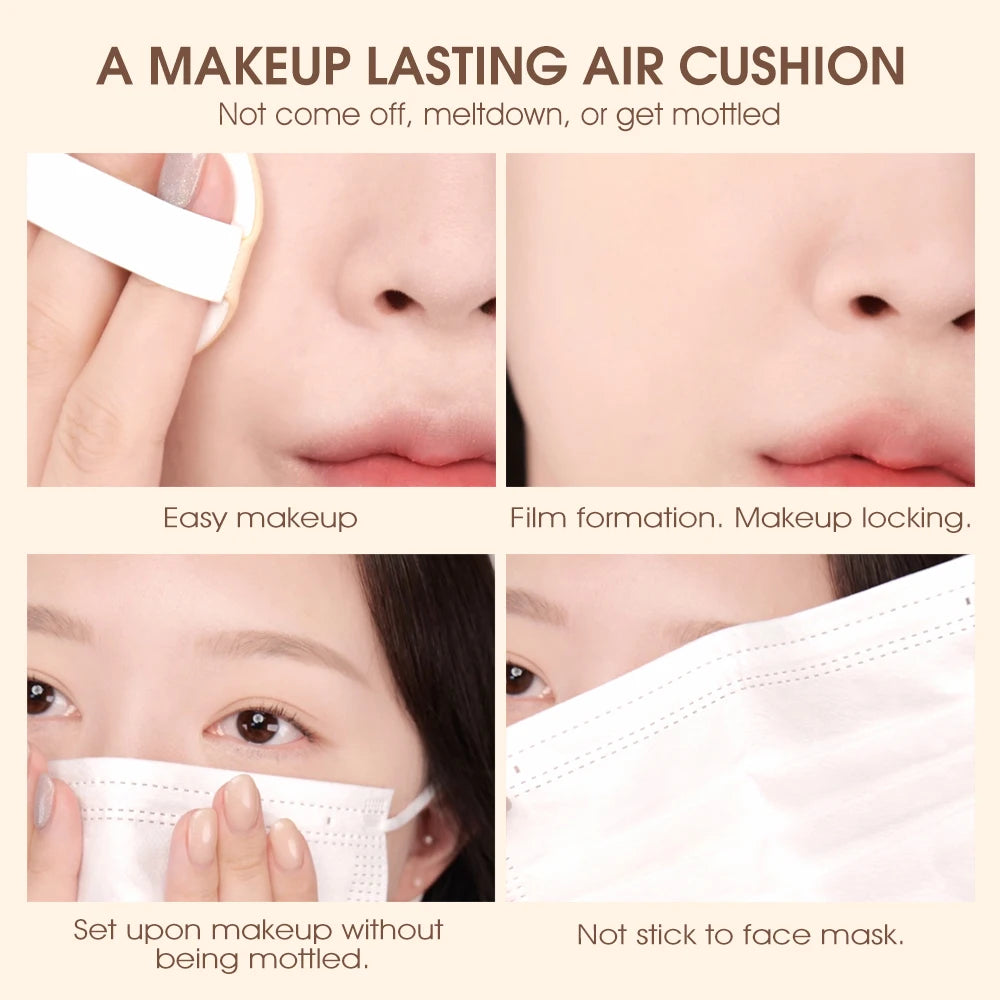 O.TWO.O Air Cushion BB Cream 3 Colors Fuller Coverage Waterproof Long-lasting Concealer Cushion Compact With Puff Face Makeup - GSINAS.com