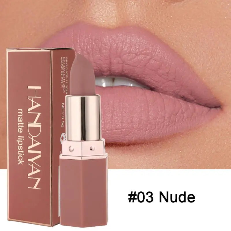 Nude Matte Lipsticks 6 Colors Waterproof Long Lasting Lip Stick Not Fading Sexy Nude Red Pink Velvet Lipsticks Makeup Cosmetic - GSINAS.com