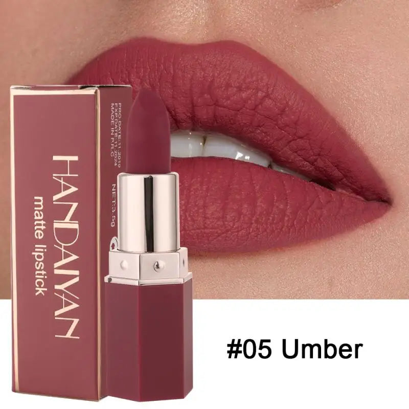 Nude Matte Lipsticks 6 Colors Waterproof Long Lasting Lip Stick Not Fading Sexy Nude Red Pink Velvet Lipsticks Makeup Cosmetic - GSINAS.com