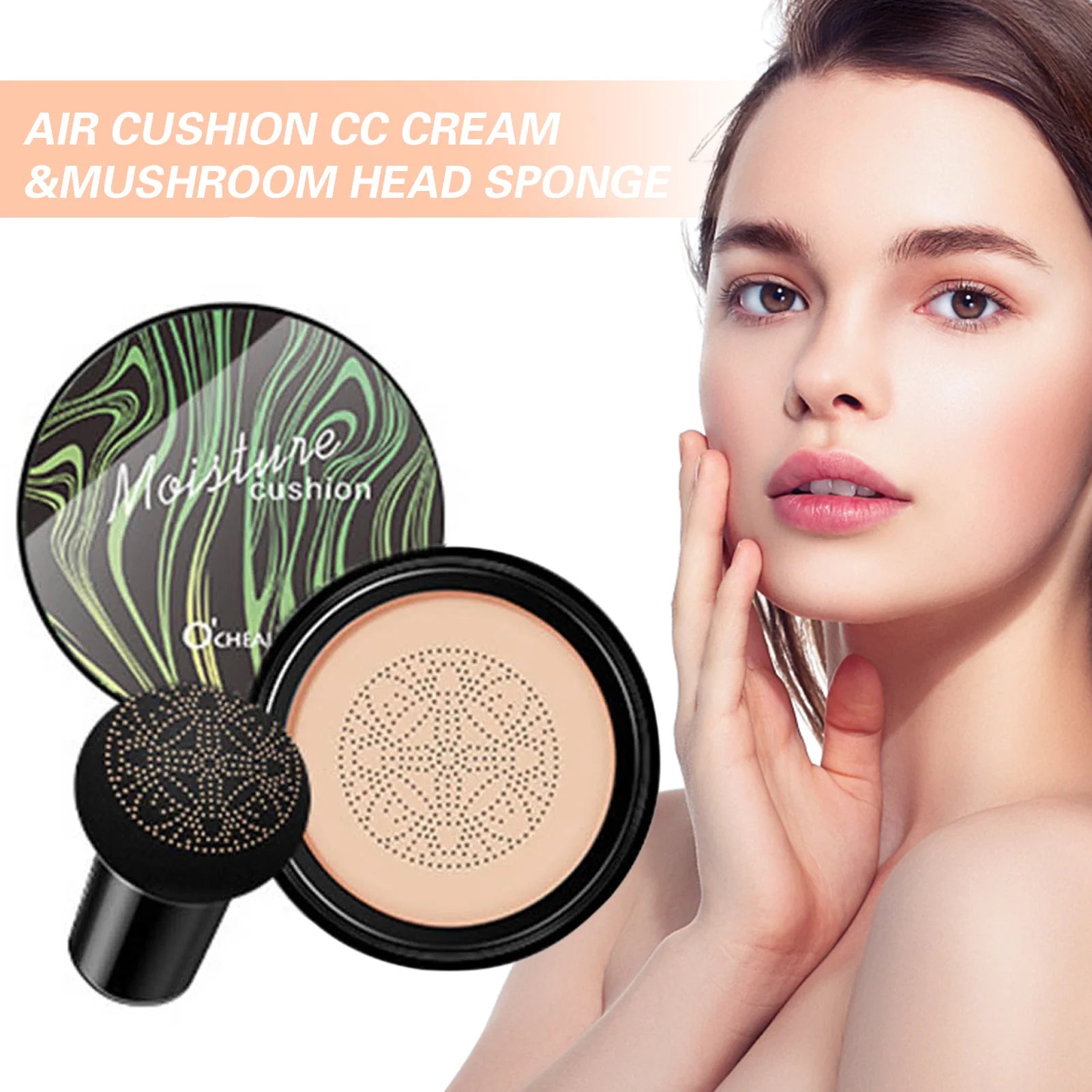 BB Air Cushion Foundation Mushroom Head C C Cream Concealer Whitening Makeup Cosmetics Waterproof Brighten Face Base Tone - GSINAS.com