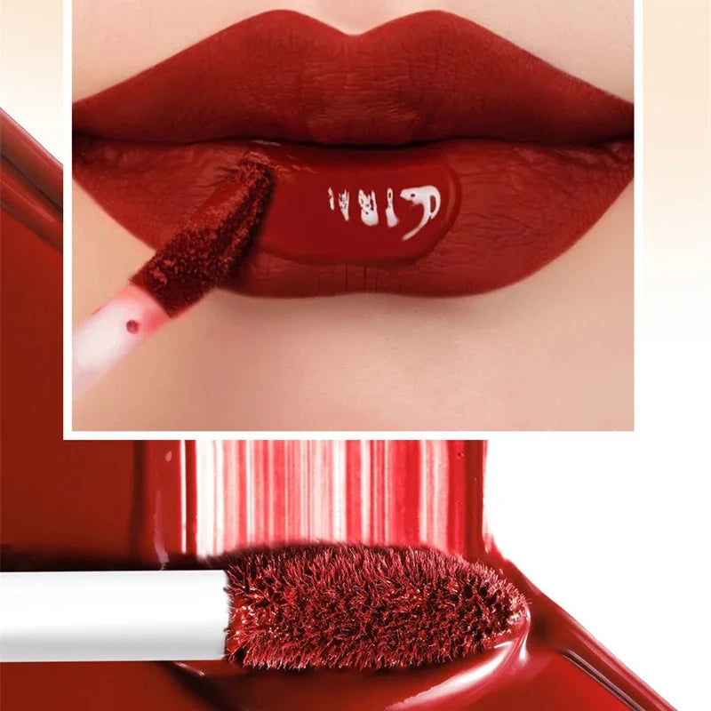 QIBEST 24 Colors Matte Nestemäinen Huulipuna Vedenpitävä Pitkäkestoinen Velvet Red Huulikiilto Sävy Meikki Kosmeettiset Huulipunat Huulikiillot 