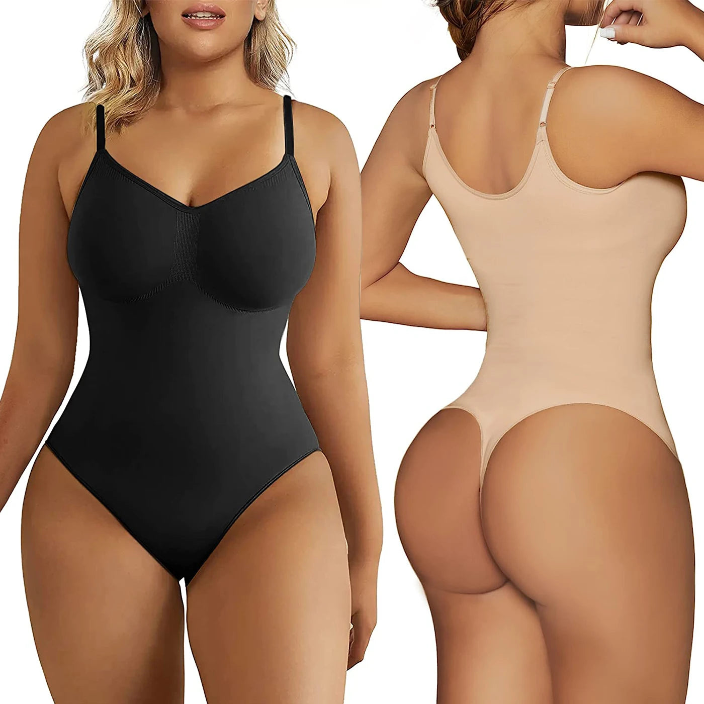 Xs 3Xl Body Suit Shapewear Seamless  Thong Shapewear Woman Tummy Control Fajas Body Shaper Tummy Slimmer Under Clothes Plus Size - GSINAS.com