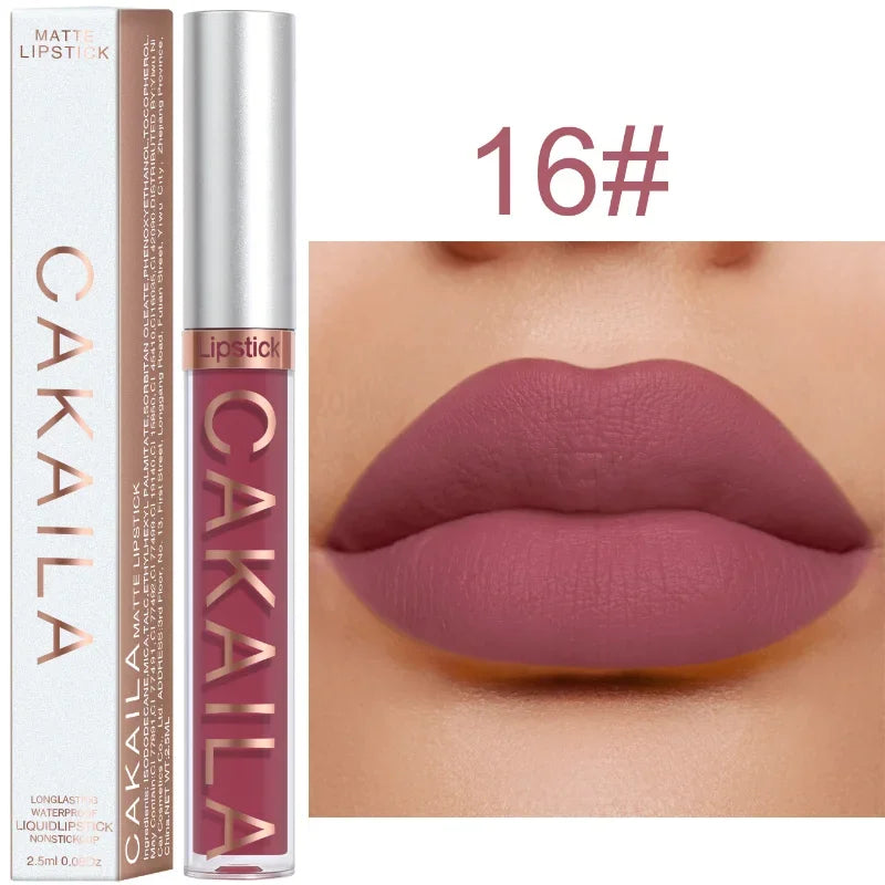 Velvet Matte Lip Gloss 18 Colors Waterproof Lasting Nude Liquid Lipsticks Moisturizing Non-stick Cup Lip Glaze Makeup Cosmetic - GSINAS.com