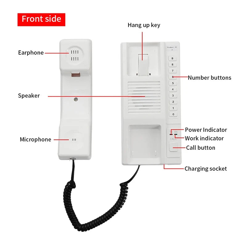 Wireless Audio Intercom 433mhz Phone Telephone