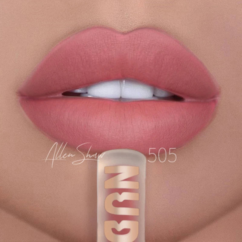 Waterproof 8 Colors Matte Lip Gloss Long Lasting Sexy Red Liquid Lipsticks Moisturizing Nonstick Cup Makeup Lip Tint Cosmetic