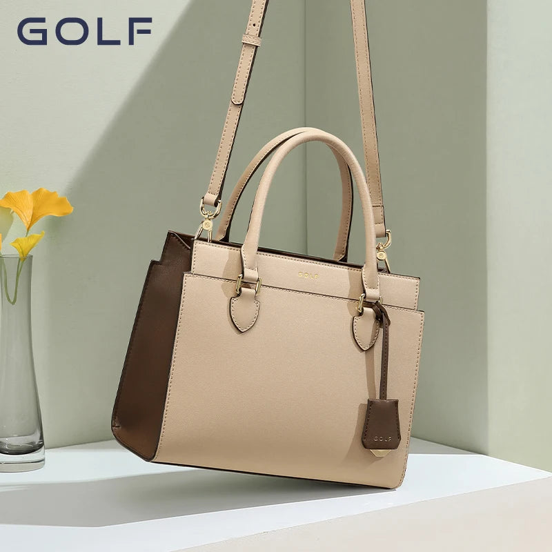 GOLF Women's Handbag 2023 New Brand Minimalist Fashion Bag Genuine Leather Large Capacity Middle aged Mom Bag - GSINAS.com