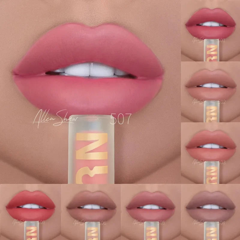 8 Colors Makeup Matte Lipstick Waterproof Long Lasting Lip Stick Sexy Red Pink Velvet Nude Lipsticks Make Up Lip Tint Cosmetics - GSINAS.com