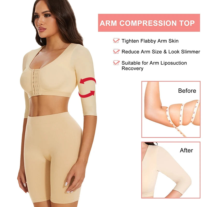 Arm Control Post Surgery Shaper Top - Compression Body Shaping with Front Closure Bra. - GSINAS.com