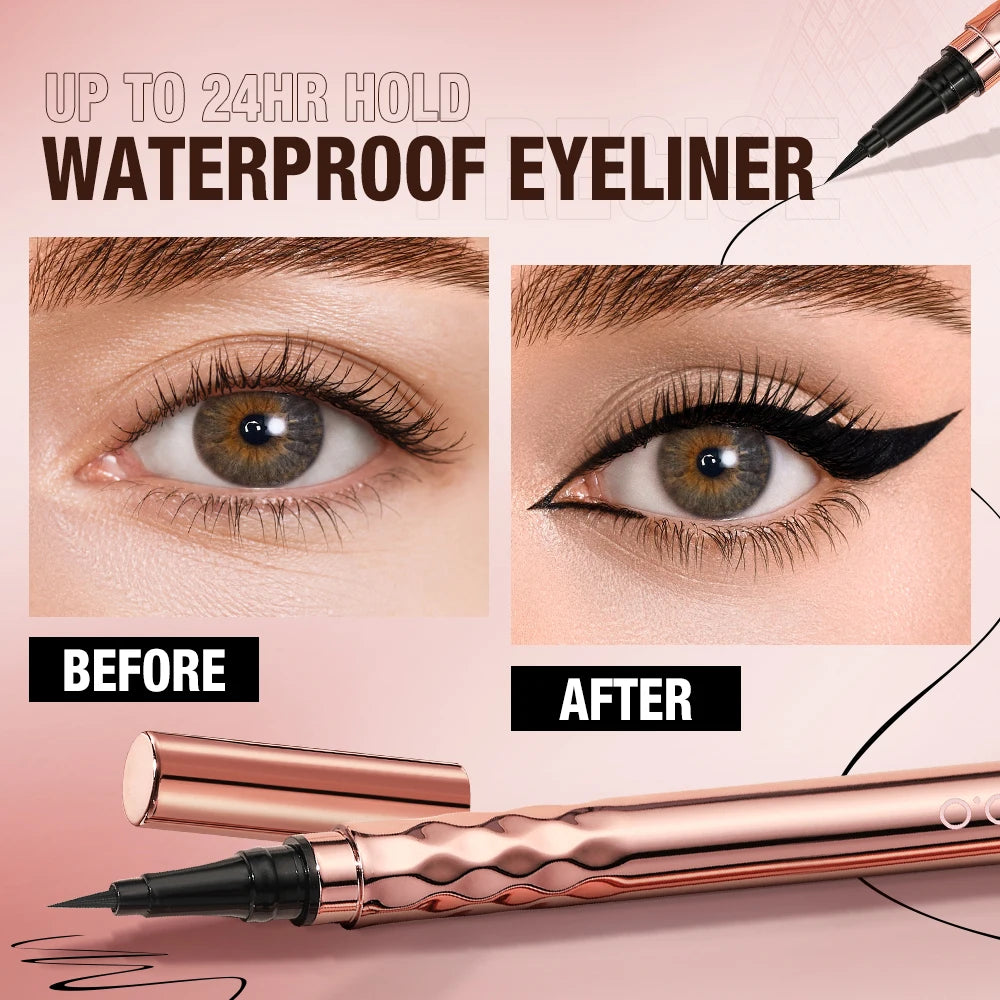 O.TWO.O Black Liquid Eyeliner Eye Make Up Super Waterproof Long Lasting Eye Liner Easy to Wear Eyes Makeup Cosmetics Tools - GSINAS.com