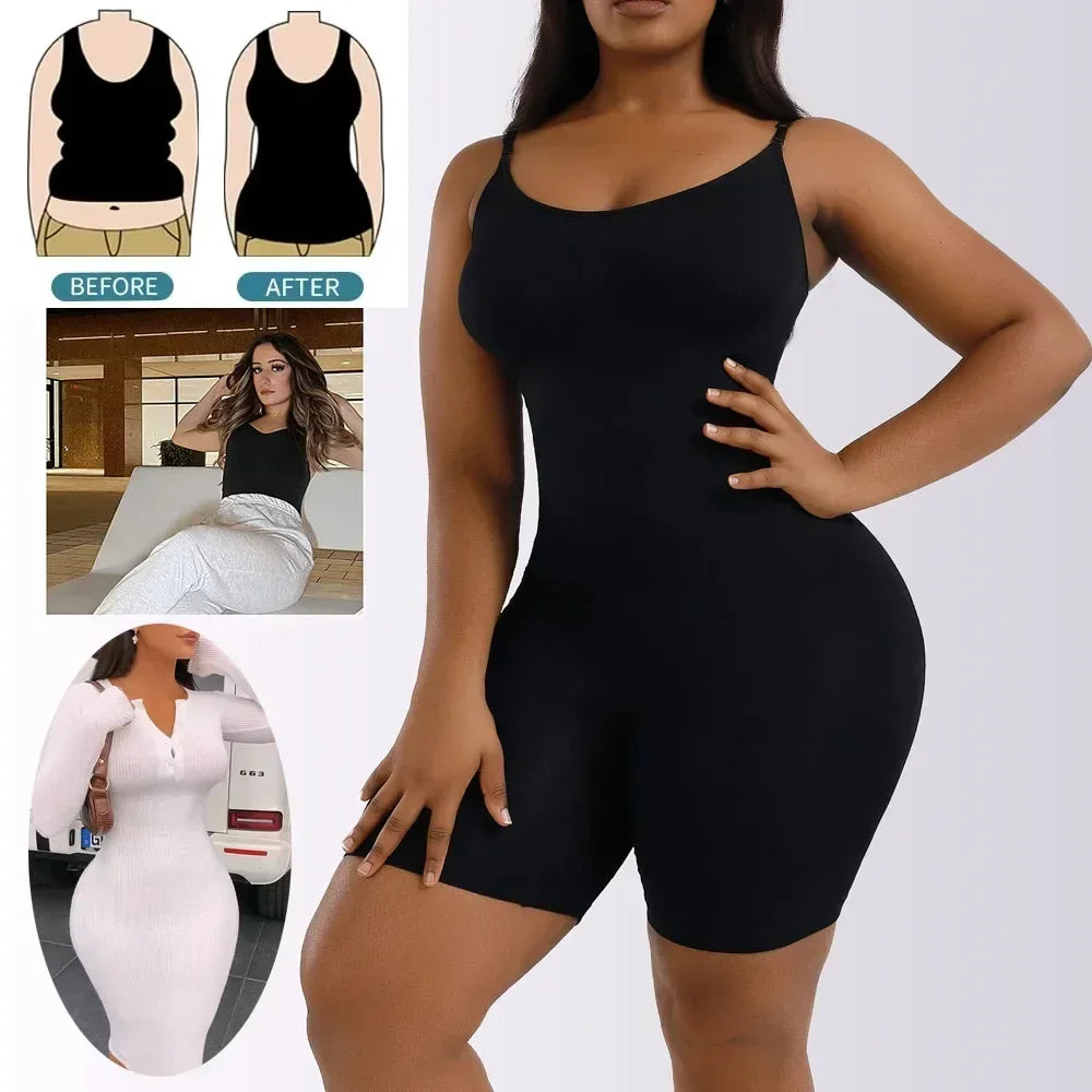 Mujeres Shapewear Bodysuit - Tummy Control Seamless Plus Size Body Shaper for a Firm Figure.