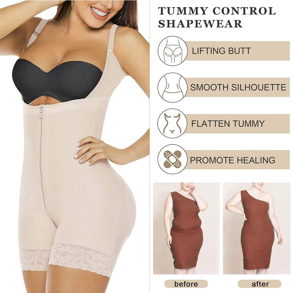 Firm Tummy Control Body Shaper and Butt Lifter Bodysuit for Postpartum Support. - GSINAS.com