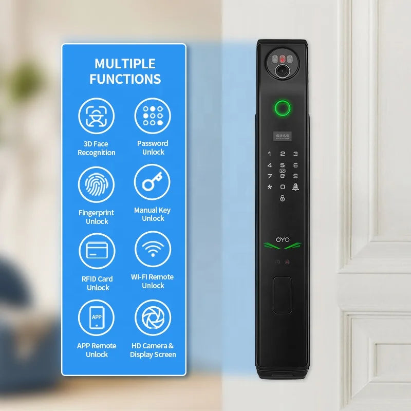 Fingerprint Face Recognition Camera Handle Lock