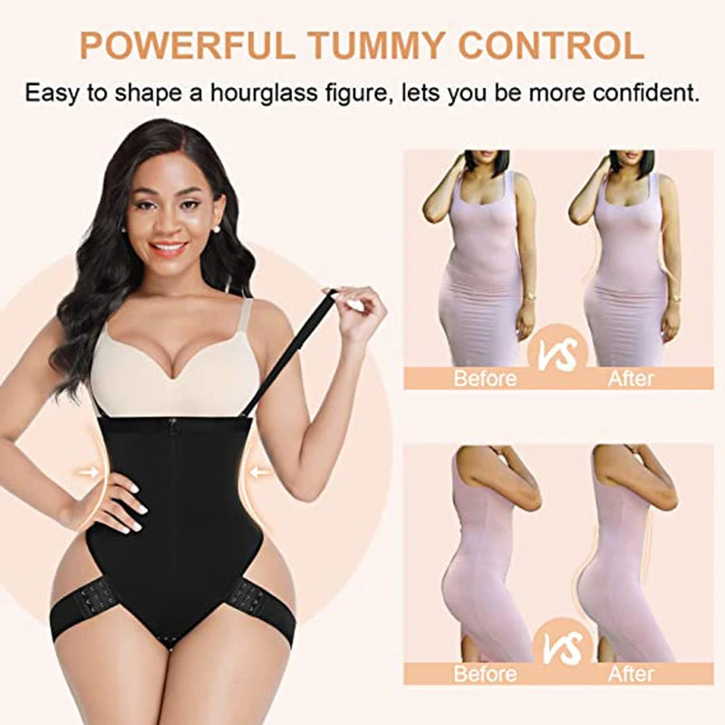 High Waisted Body Shaper with Slimming Waist Trainer and Corset Support - GSINAS.com