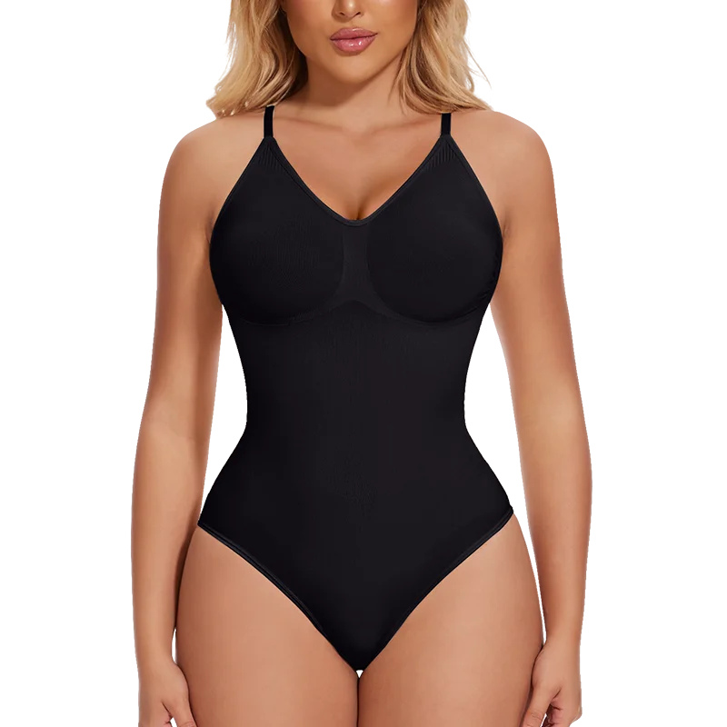 Tummy Control Camisole Bodysuit - Slimming Shapewear with Built-in Bra and Butt Lifter for Seamless Corset Shaping.