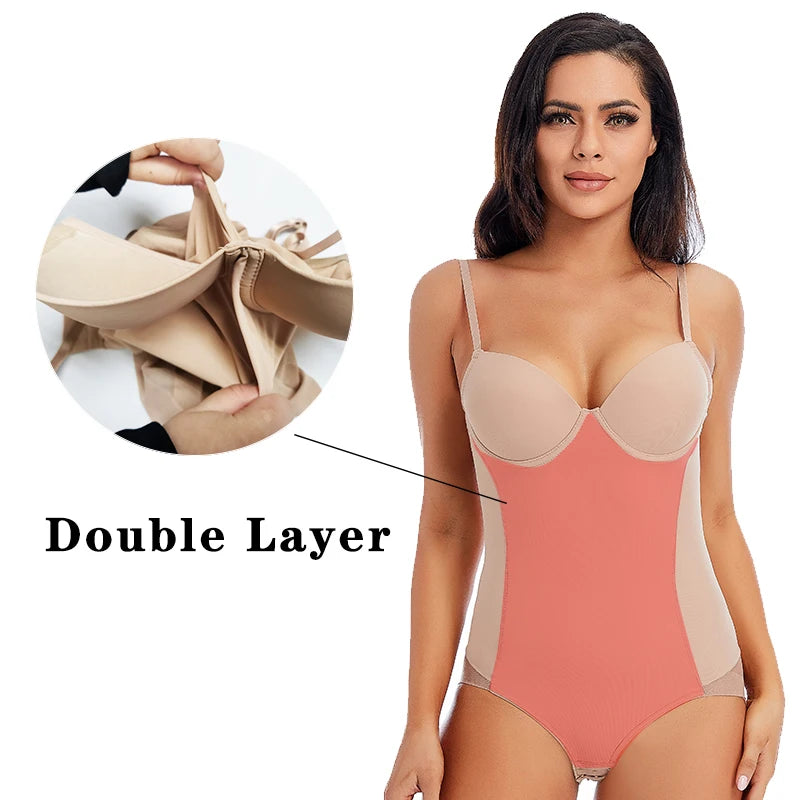 Smooth Silk Bodysuit Shapewear - Slimming Tummy Shaper Underwear for a Sexy Silhouette.