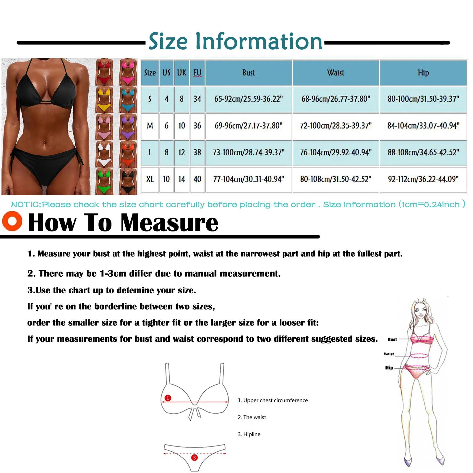 Women'S Split Bikini Set Fashion Classic Simple Solid Color Swimsuit Sexy Lace-Up Lightweight Thin Bikini Set Causal Beachwear - GSINAS.com