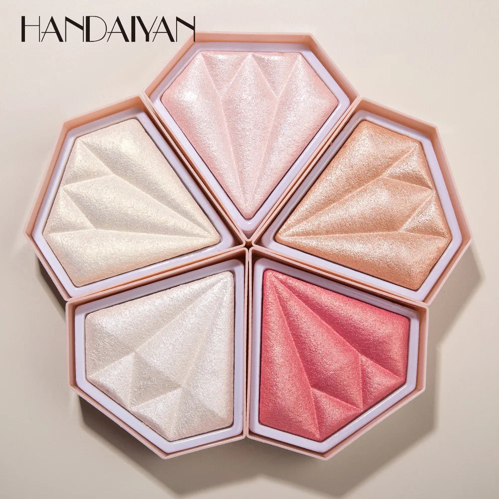 HANDAIYAN Diamond Glitter Highlighter Powder Face Makeup Highlight Glow Shine Metallic Brighten Body Contour Luminous Corrector - GSINAS.com