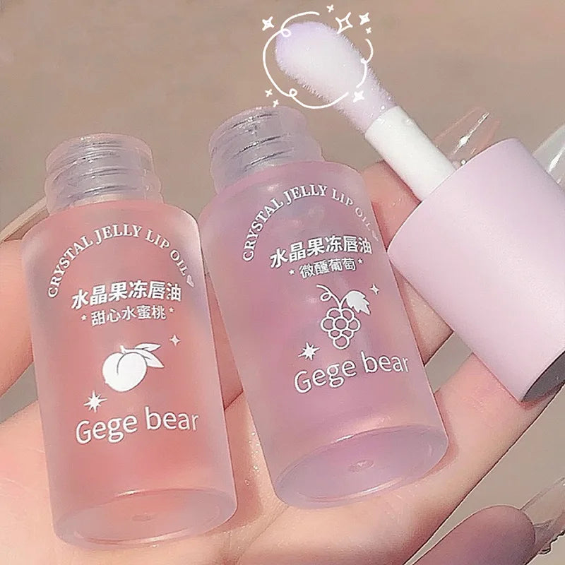 Crystal Jelly Lip Oil Hydrating Plumping Lip Gloss Coat For Cute Makeup Lipsticks Tinted Clear Serum Fruit Lip Balm Cosmetics - GSINAS.com