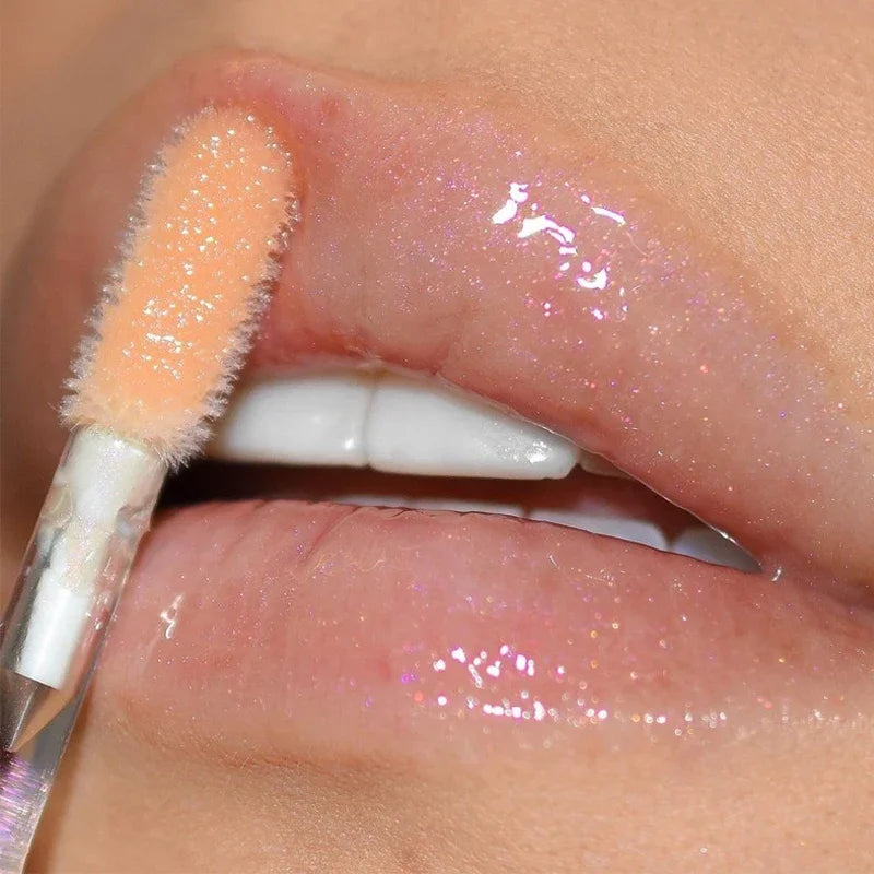 Pearlescent Crystal Jelly Lip Gloss Shiny Clear Mirror Moisturizing Lip Gloss Glitter Liquid Lipsticks Lip Oil Lips Tint Makeup