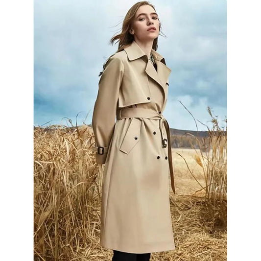 Spring & Autumn Outerwear - Double-Breasted Trench Coat