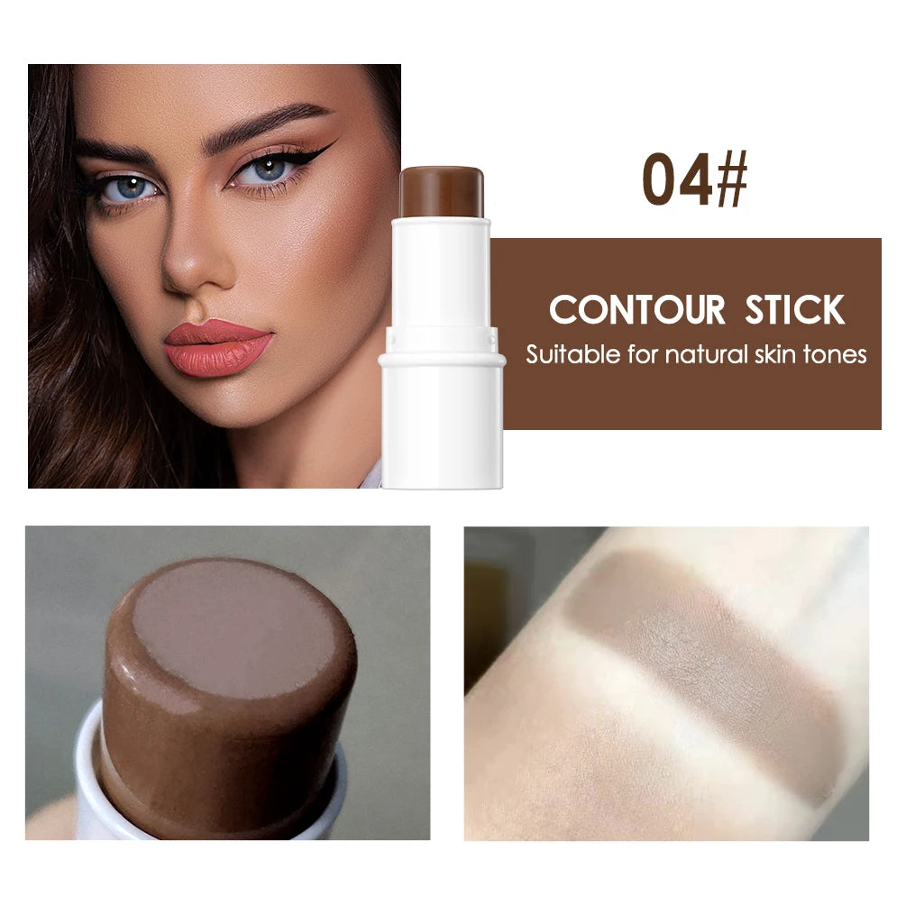 QIBEST Face Makeup Bronzer Stick Cream Rouge Tint Contouring Meikki Kosmeettinen Korostusaine Bronzer Pen Naisten Kasvojen Valaisin 7,2 g 