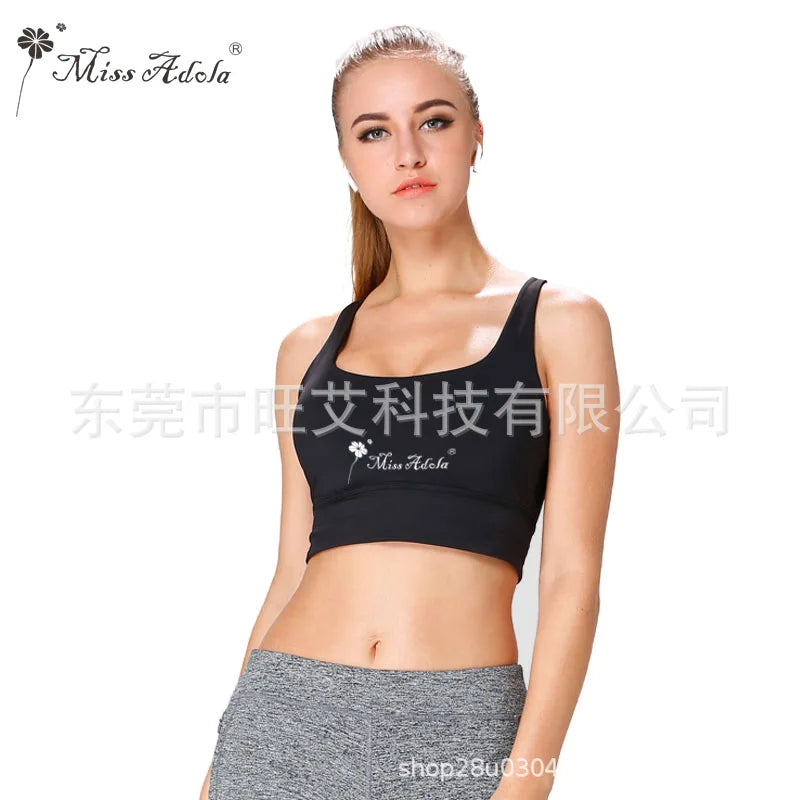 Women's Yoga Short Tank crop Top with Black Solid Sports Fitness ventilate Backless Brazilian tracksuit sportset - GSINAS.com