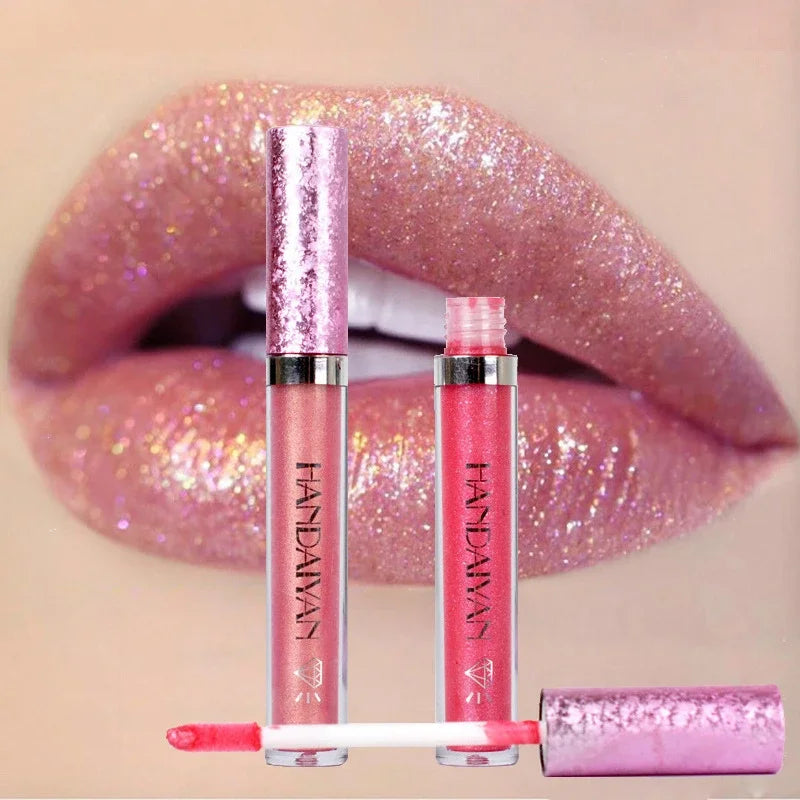 6 Colors Waterproof Nude Pink Glitter Lipstick Makeup Long Lasting Velve Red Mermaid Sexy Shimmer Lipsticks Cosmetics Beauty - GSINAS.com