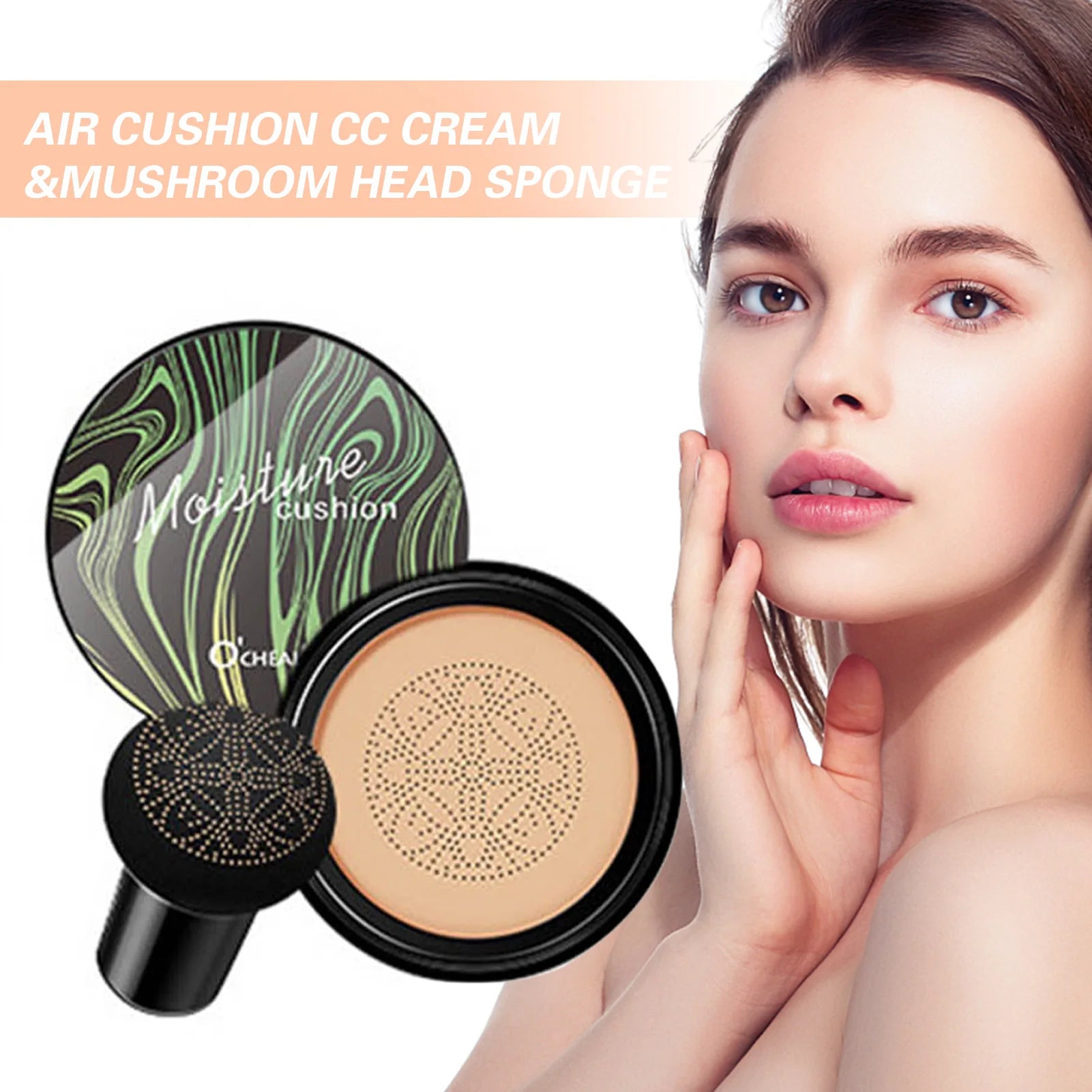 BB Air Cushion Foundation Mushroom Head C C Cream Concealer Whitening Makeup Cosmetics Waterproof Brighten Face Base Tone - GSINAS.com