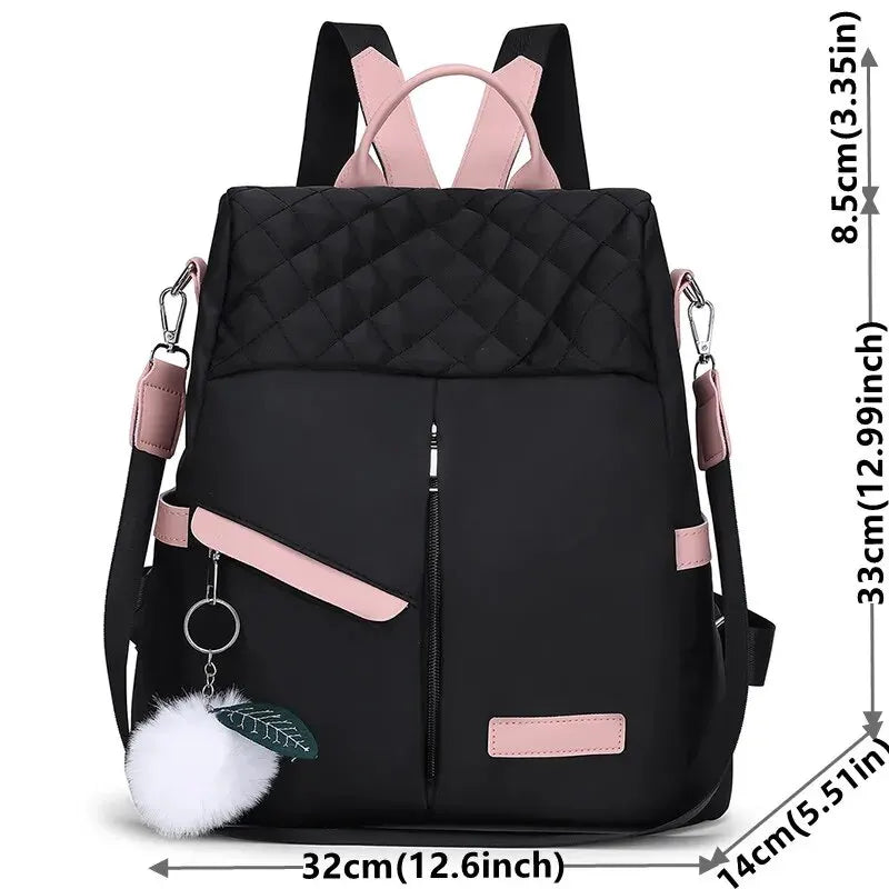 Casual Oxford Cloth Backpack Purse Anti-theft Travel Schoolbag Multifunctional Two-way Shoulder Bag - GSINAS.com