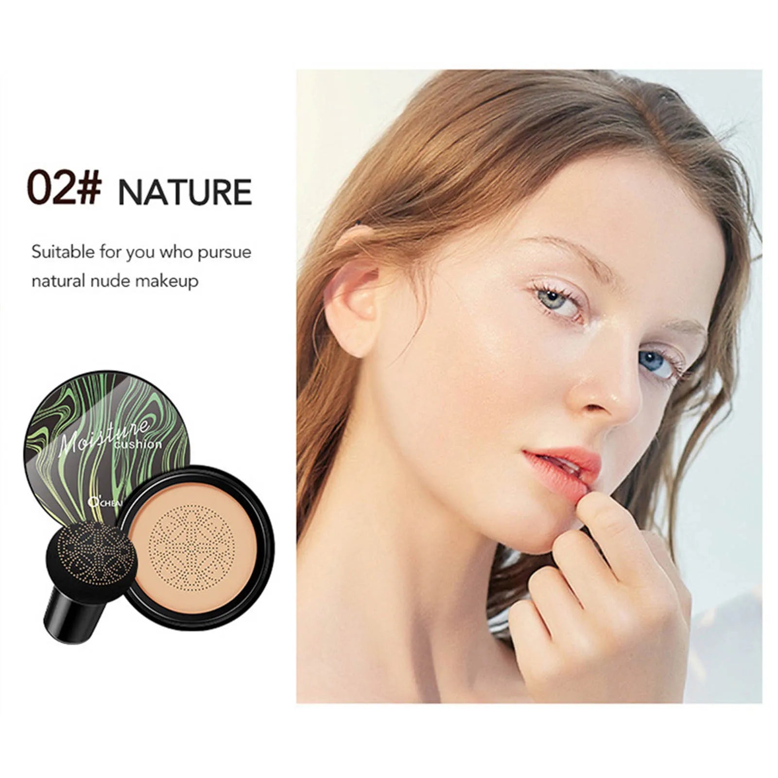 BB Air Cushion Foundation Mushroom Head C C Cream Concealer Whitening Makeup Cosmetics Waterproof Brighten Face Base Tone - GSINAS.com